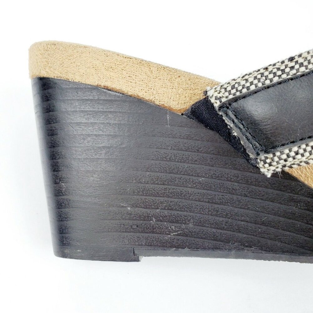 AJ Valenci Women's Black Buckle Wedge Sandals #902752 Sz 7.5M EUC - Picture 7 of 10